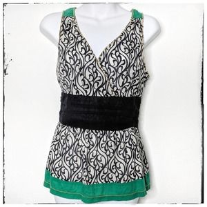 Anthro Edme & Esytlle Color Block Boho Tank Sz 10